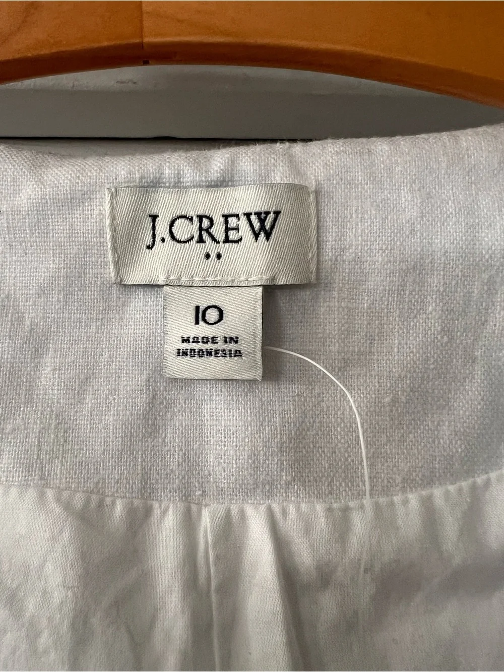 J. Crew White Linen Button-Front Vest Top Sz 10 Classy, Workday, Layering